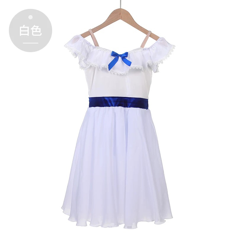 【毕业舞会】儿童芭蕾舞裙演出服蓬蓬长纱裙雪纺专业舞蹈服白色