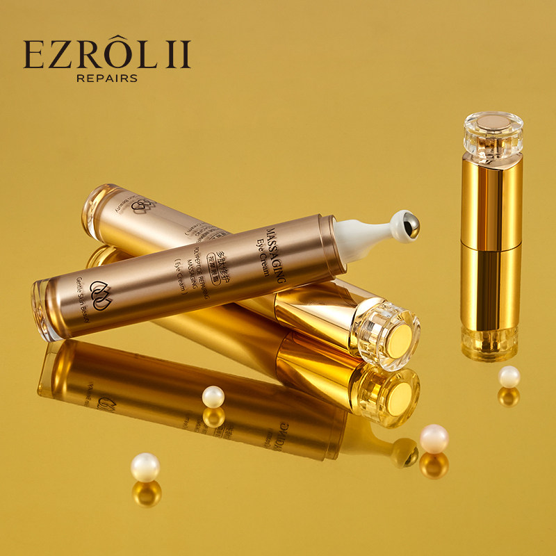 多肽修护滚珠按摩精华眼霜淡化黑眼圈细纹提拉保湿紧致眼部护理