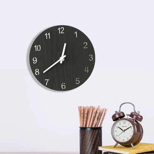 Деревянные электронные креативные настенные большие карманные часы, простой и элегантный дизайн