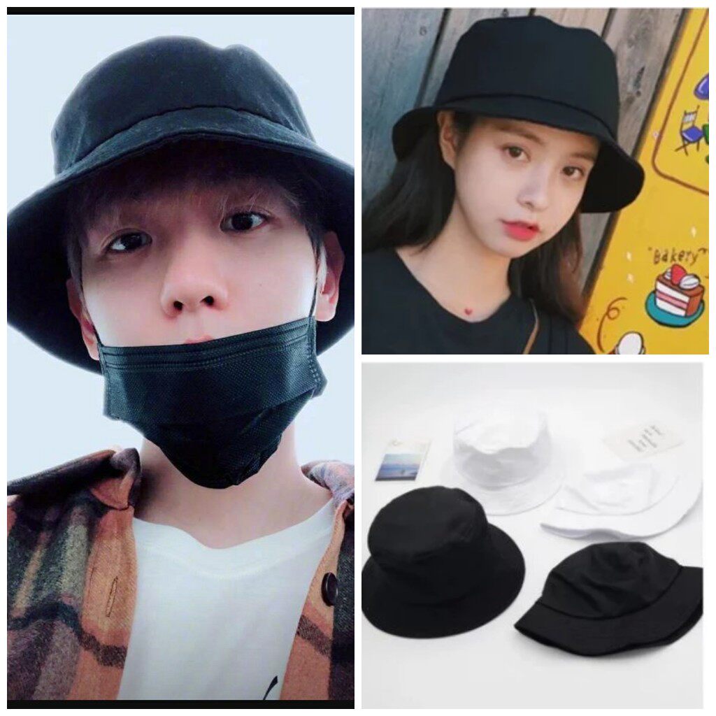 EXO Bo Yin side Same item Fisherman hat summer leisure time sunshade Sunscreen Sun hat fresh Solid Bucket hatsin the Accessories/Leather belt/Hat/Muffler , Hat  category - from Buy2taobao.com to provide professional Taobao agent buy service