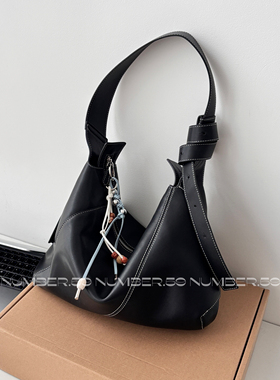 代号59头层牛皮极简慵懒软皮线条设计单肩包真皮斜挎包hobo托特包