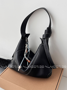 代号59头层牛皮极简慵懒软皮线条设计单肩包真皮斜挎包hobo托特包