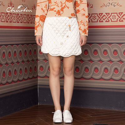 朝峰短A字裙时尚个性半身裙