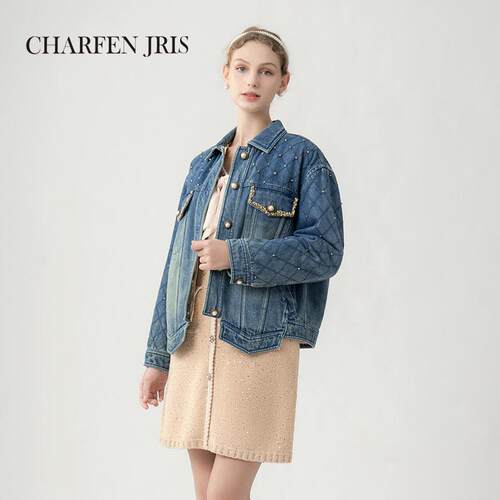 CHARFEN牛仔外套2024春秋季新款