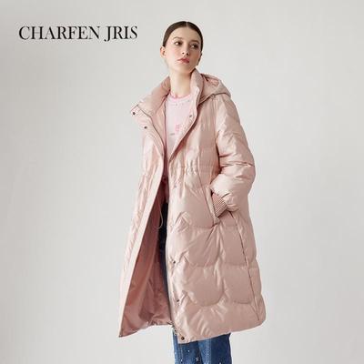 CHARFENJRIS冬季新款优雅气质收腰温暖长款羽绒服FJE5F683-6269Y