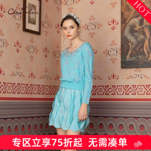 上衣女CFD1A111 针织衫 1020C 长袖 CHARFEN朝峰春套头修身