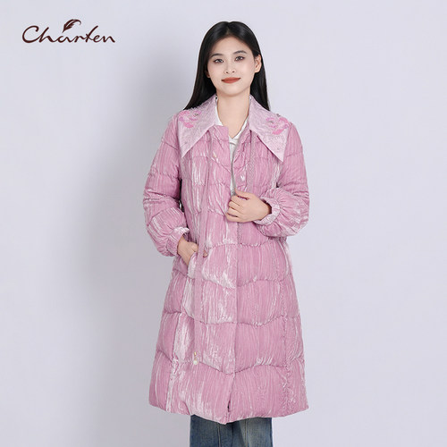 CHARFEN小香风娃娃领羽绒服女