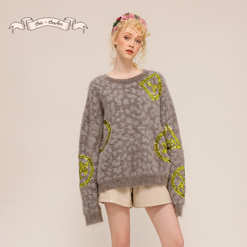 时尚显瘦长袖圆领2025年秋季宽松