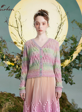 朝峰优雅气质名媛显瘦针织开衫女CFD3B130-1088C颜色以实物为准