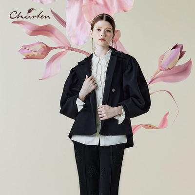 轻奢通勤显瘦质感毛呢短外套女