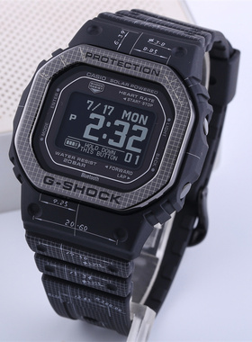 卡西欧小方块 GSHOCK太阳能蓝牙心率跑步手表男 DW-H5600