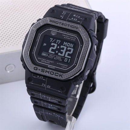 卡西欧小方块 GSHOCK太阳能蓝牙心率跑步手表男 DW-H5600