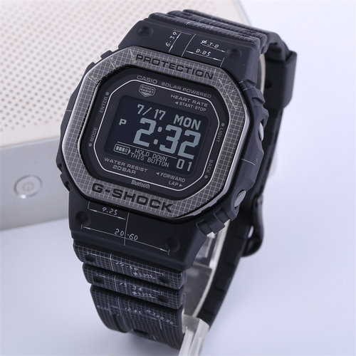 卡西欧太阳能蓝牙心率方块手表