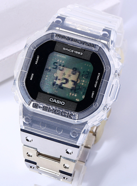 卡西欧40周年限定 GSHOCK冰川透明方块电路板手表DWE-5640RX 2140