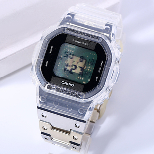 2140 5640RX 卡西欧40周年限定 GSHOCK冰川透明方块电路板手表DWE