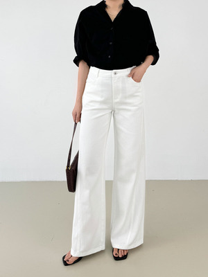 巨舒服！白色阔腿裤长裤
