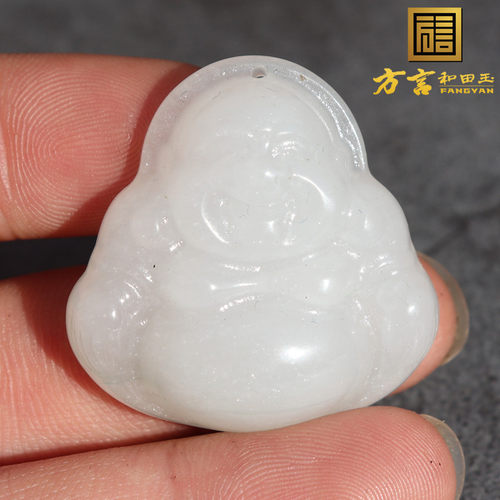 天然玉石大肚佛吊坠男女款