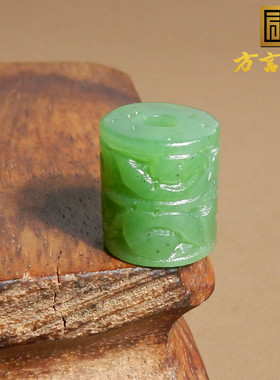 抢疯了方言和田玉特惠精品俄料阳绿色碧玉勒子仿古祥云吊坠挂件h8