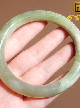 青海料烟紫翠青三色58mm精美手镯