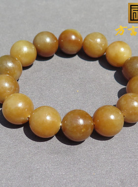 新疆且末红糖玉高脂16mm圆珠手串