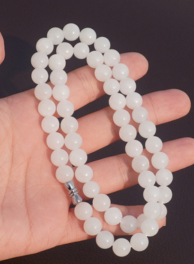 方言和田玉青海老坑料白玉妈妈链