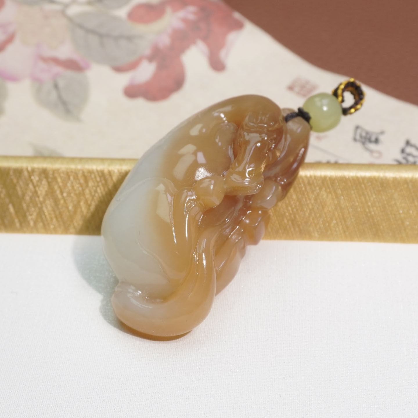 和田玉新疆且末糖料糖白玉俏色俏雕生肖马精品国风玉坠挂件P