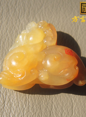 惊爆价方言品牌珍稀黄色名品玉鸡油黄色黄玉籽料挂件貔貅小吊坠R