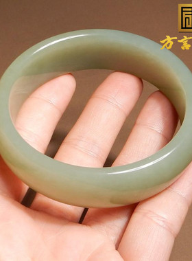亏麻了方言和田玉新疆细腻油润且末料蓝色基调内径58mm正装手镯A6