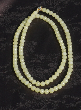 方言收藏标本冰底无结构黄口手串