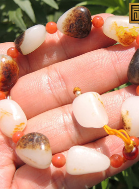 方言手链手串原石和田玉籽料