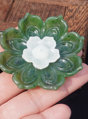 方言和田玉俄细润碧玉阳绿色摆件
