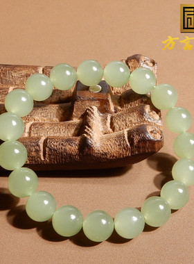 青海料冰底起荧晴水10mm圆珠手串