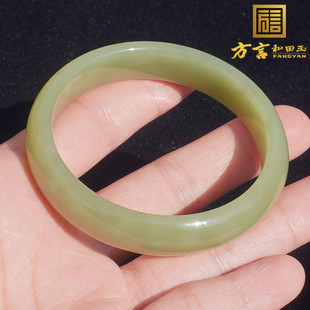 仅1780元低于成本回馈和田玉新疆油润细腻青黄口料53mm气质手镯A6