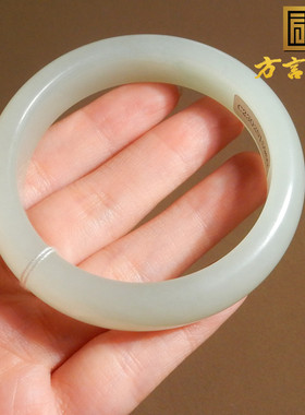 方言新疆且末白玉内径卡53mm手镯