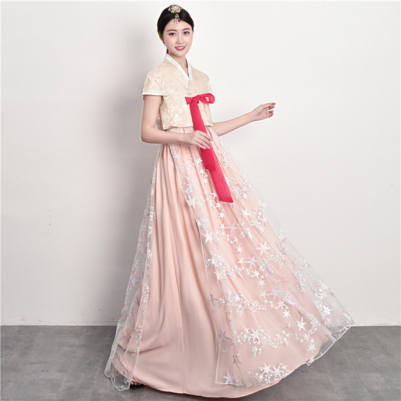 短袖韓服女士朝鮮民族風演出古裝