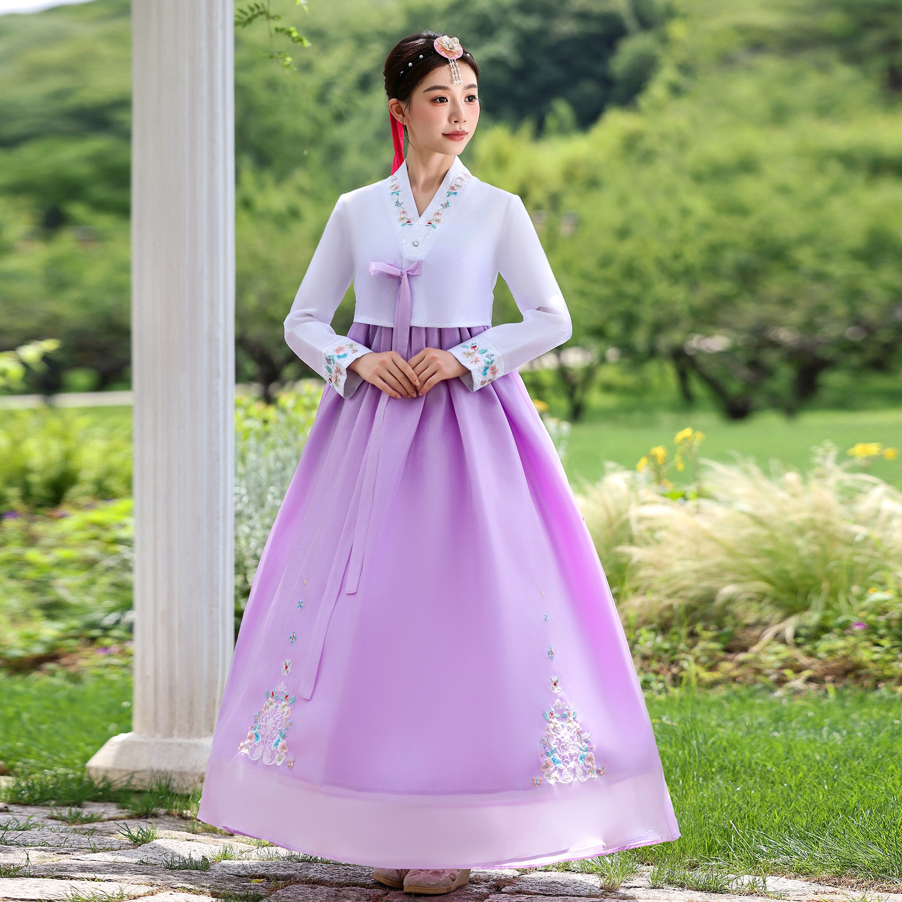 韩服改良传统女士古装传统宫廷礼服少数民族服装朝鲜族舞蹈演出服