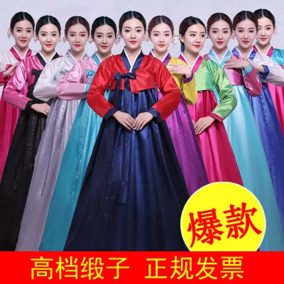 新款改良韩国传统女士宫廷婚庆日常演出韩服朝鲜民族服舞蹈台古装 女装/女士精品 民族服装/舞台装 原图主图