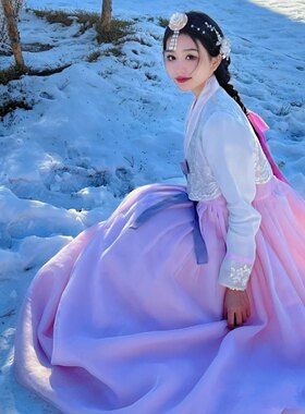 新款韩服女延吉朝鲜少数民族宫廷装大长今拍照写真舞蹈演出服旅拍