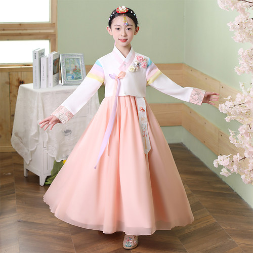 朝鲜族韩服女童民族风节日潮流