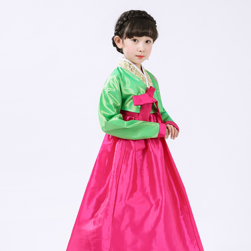 朝鲜族韩服女童朝鲜舞蹈服少数民族大长今摄影节日演出表演服装