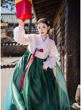 韩服女朝鲜族延吉旅拍网红少数民族风传统宫廷舞台演出服高端新款