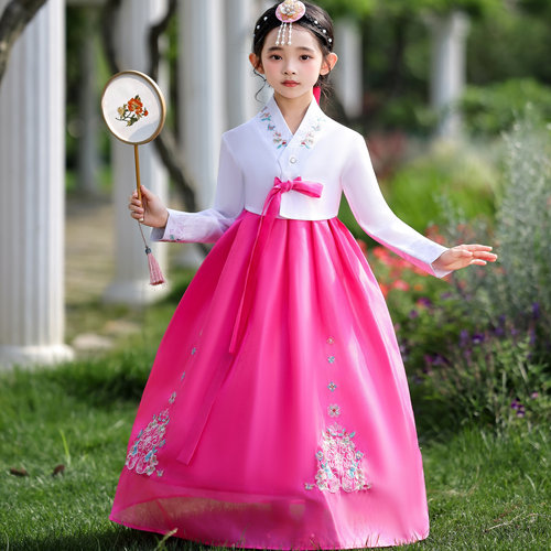 汉月坊女童韩服朝鲜族舞蹈演出服