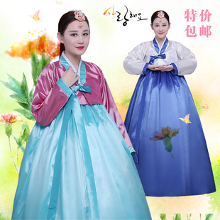 写真服 改良韩服女成人演出舞蹈服装 民族大合唱表演服传统礼服古装