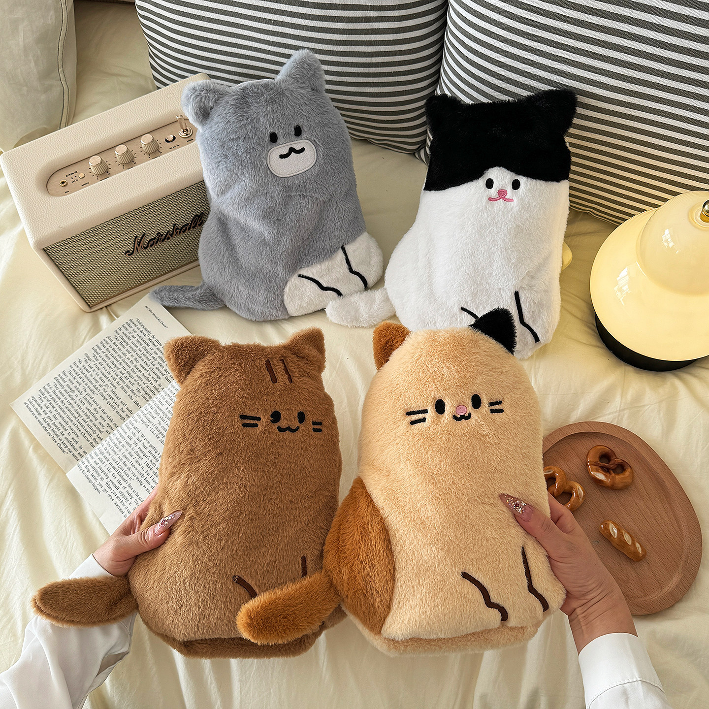 可爱猫咪热水袋充电款防爆正品暖宝宝电暖宝暖水袋2025新款暖手宝