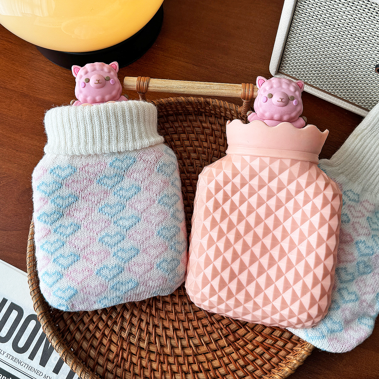 可爱小羊硅胶热水袋注水加厚