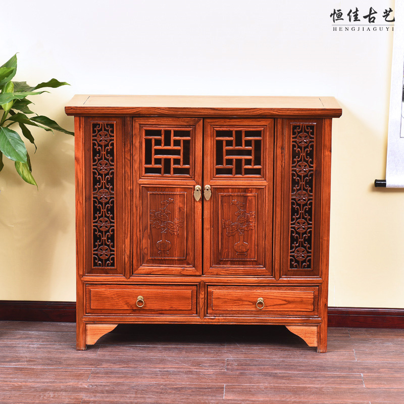 明清仿古中式风南榆木家具门厅柜
