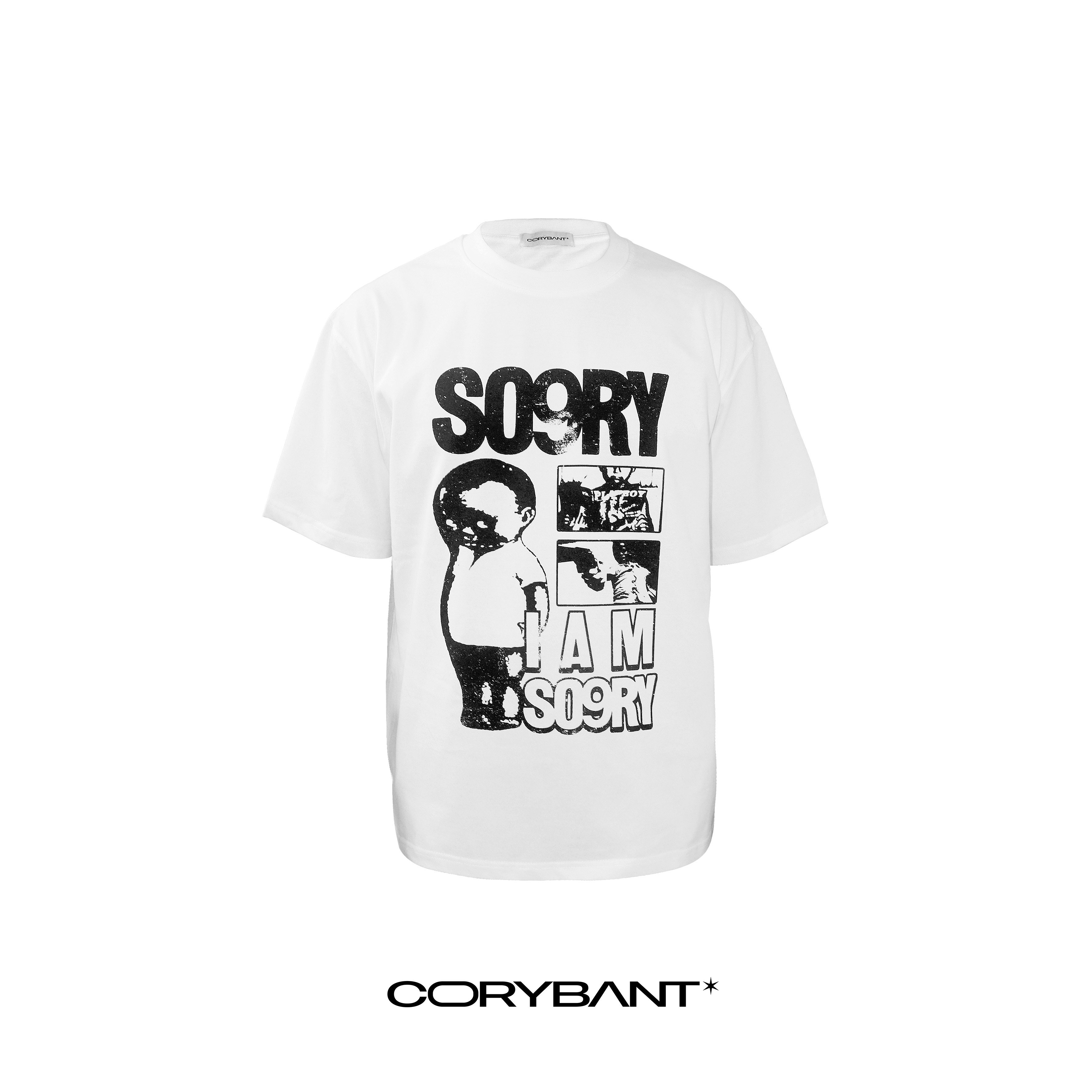 CORYBANT SO9RY小孩美式复古印花纯棉vintage宽松短袖圆领T恤
