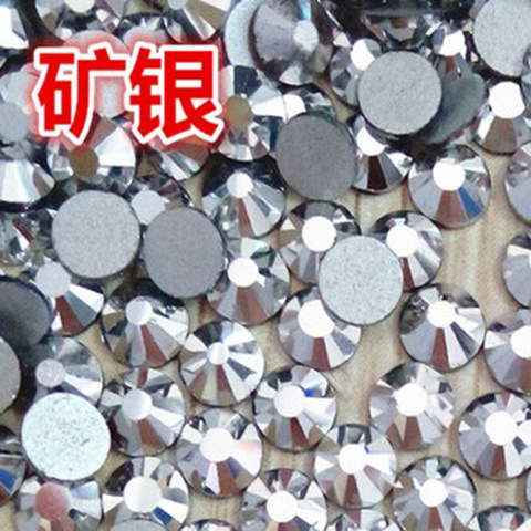 diy平底玻璃美甲镀银贴钻包邮