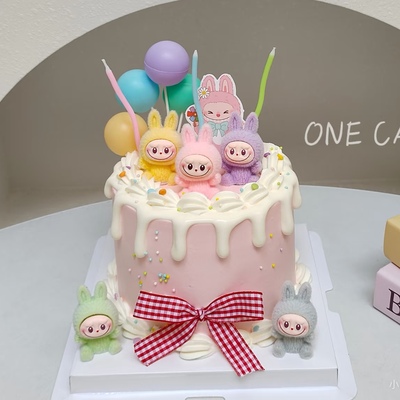布布Labu蛋糕装饰玩具摆件公仔