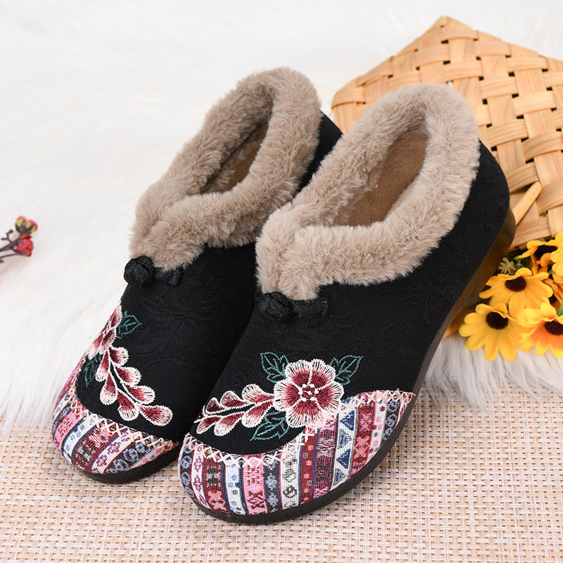 老北京棉鞋女冬季加绒保暖民族风绣花妈妈鞋加厚防滑老人奶奶棉靴,女鞋,时尚雪地靴,淘宝优惠券,粉丝福利购,淘宝优惠卷